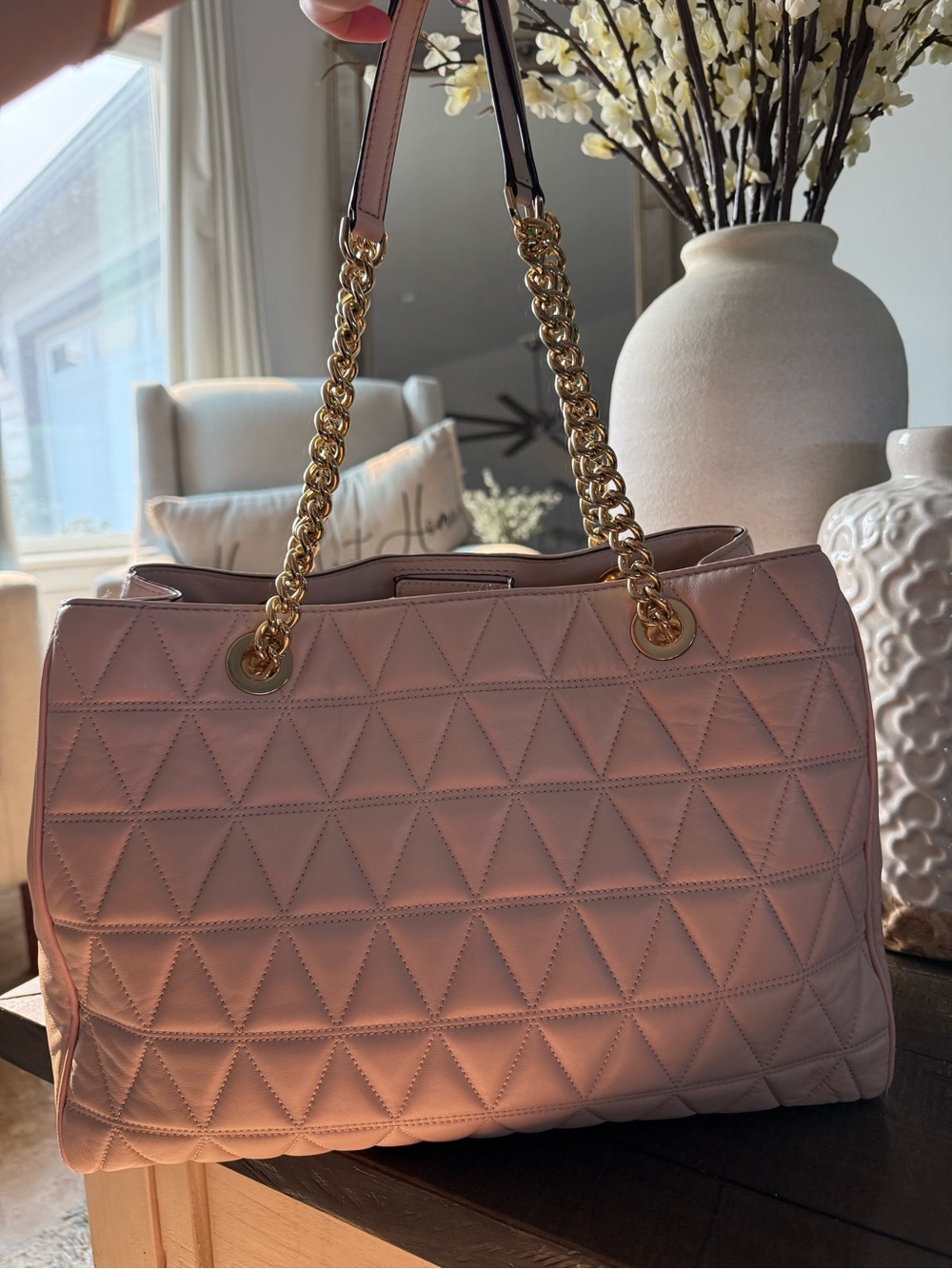 Michael Kors Blush Quilted Shoulder Bag with Matching Wallet - Picture 2 of 4